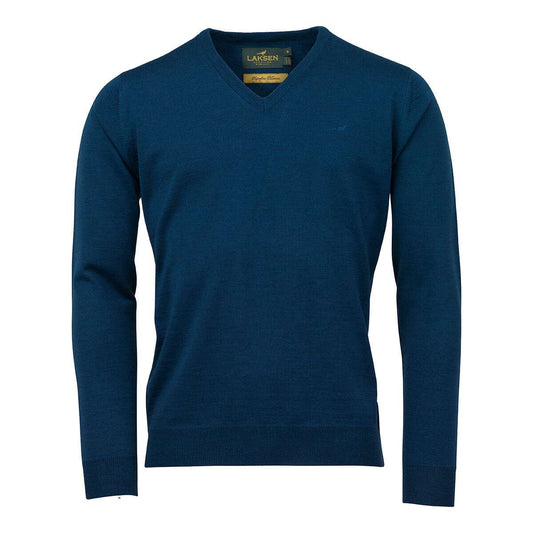 Laksen Sporting <br> Sussex V Neck Deep Ocean