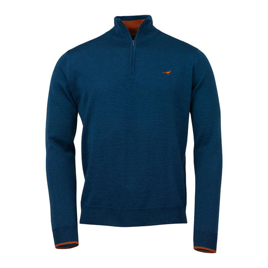 Laksen Sporting <br> Norfolk Zip Neck Deep Ocean