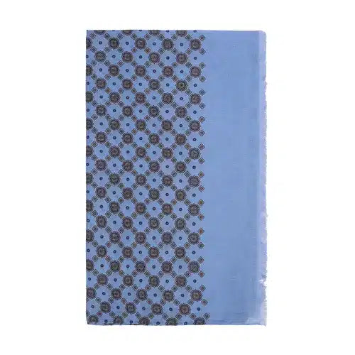 House Of Amanda Christensen <br> Cotton Scarf Emblem Sky Blue