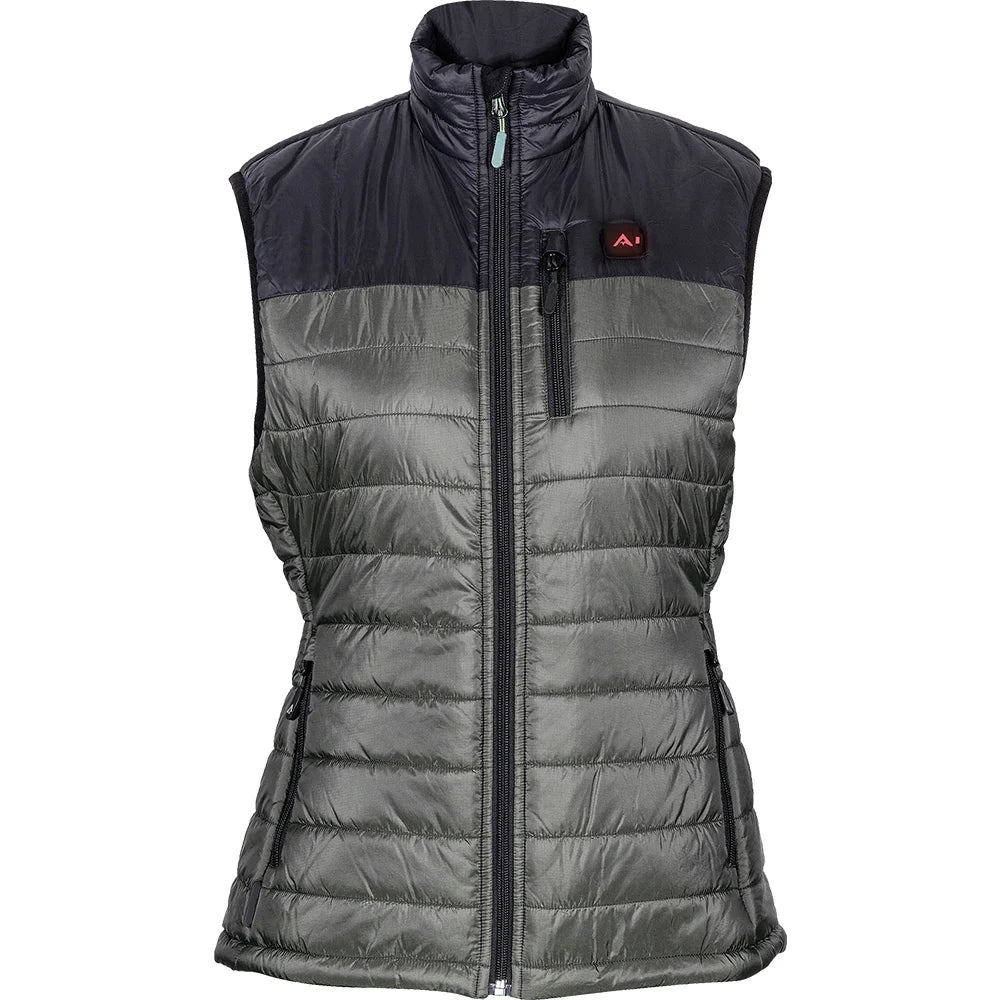 Avignon Ladies HEAT Puff Vest - Black/Green