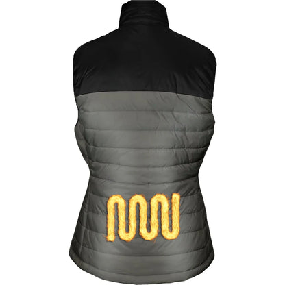 Avignon Ladies HEAT Puff Vest - Black/Green