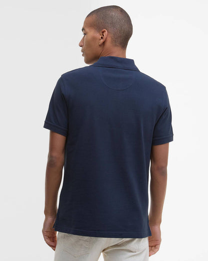 Barbour Tartan Pique Polo Shirt New Navy