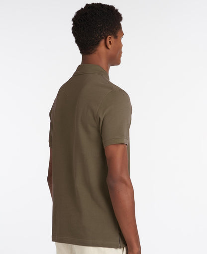 Barbour Tartan Pique Polo Shirt Olive Classic