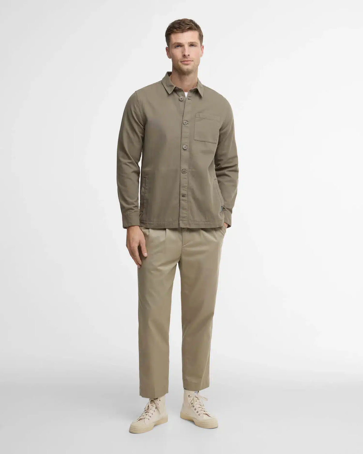 Barbour Regular Washed Overshirt - Olive