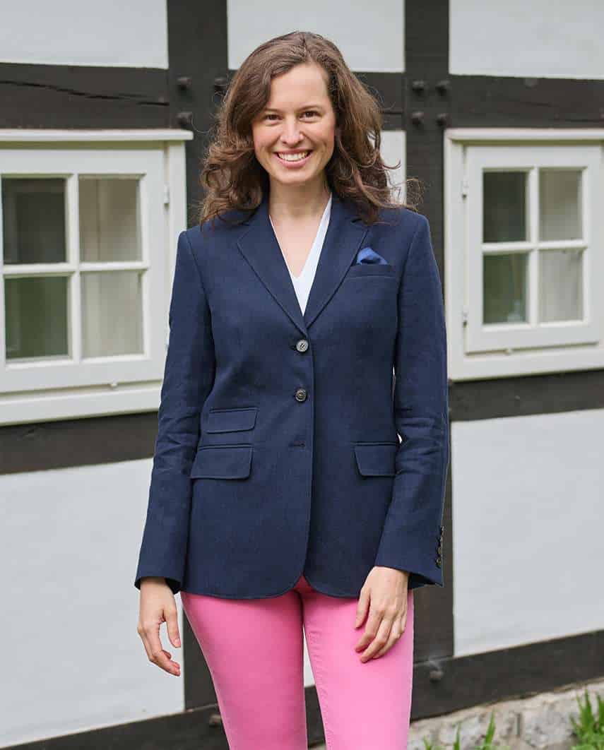 Wellington of Bilmore <br> Carola Linen Jacket Navy
