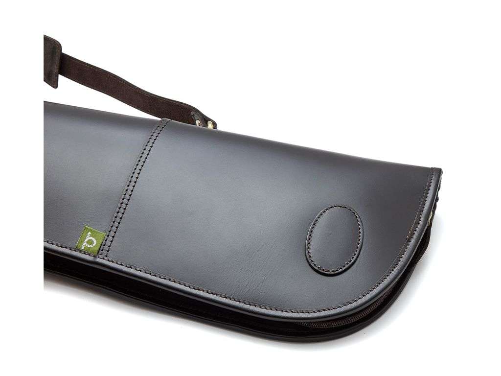 Chatham <br> Full Zip Leather Gun Slip Dark Brown