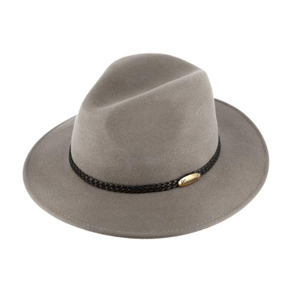 Fiebig Casual Woolfelt Hat Traveller - Light Grey