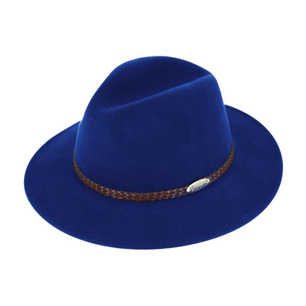 Fiebig Casual Woolfelt Hat Traveller - Royal Blue
