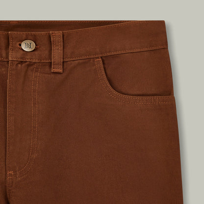 H&H - Harrow Brushed Cotton Jeans - Tobacco