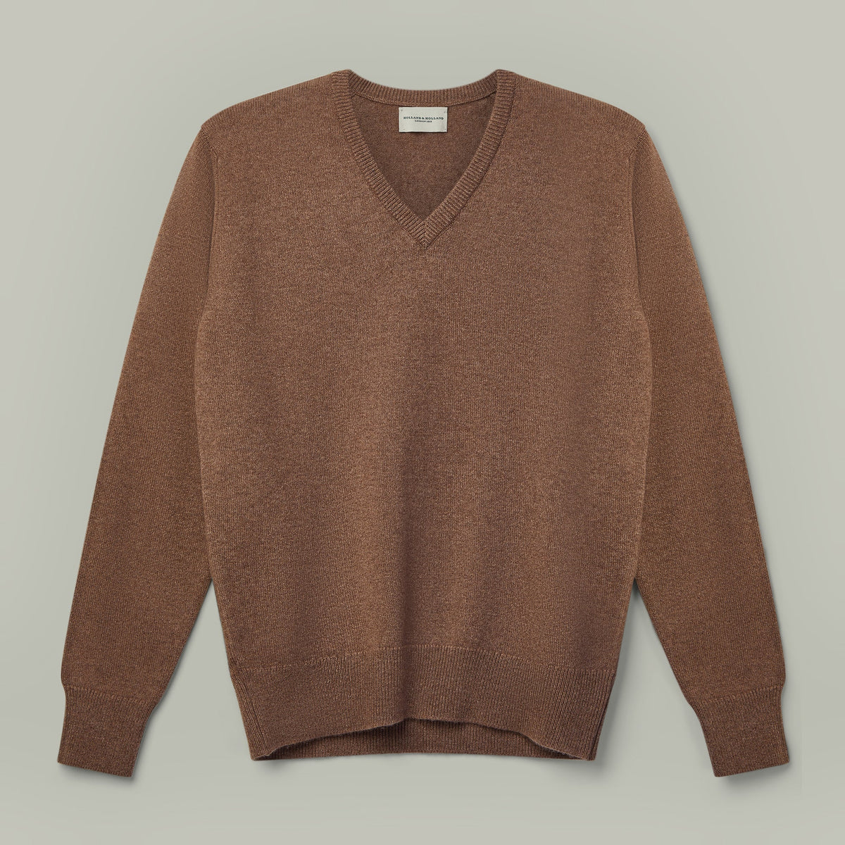 H&H - Harrow Cashmere V-Neck Sweater - Mocha