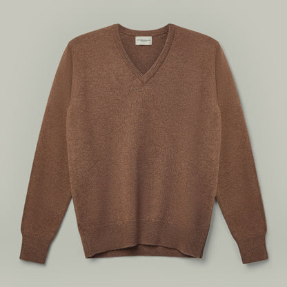 H&H - Harrow Cashmere V-Neck Sweater - Mocha