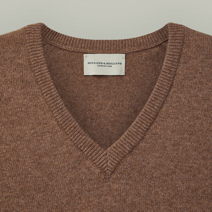 H&H - Harrow Cashmere V-Neck Sweater - Mocha