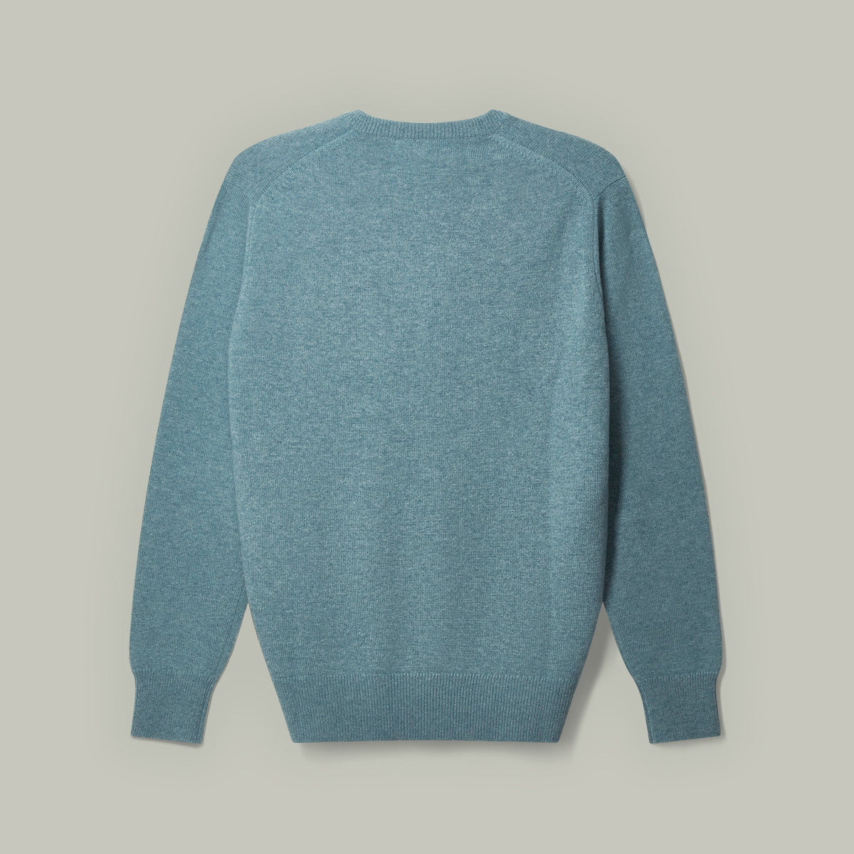 H&H - Harrow Cashmere V-Neck Sweater - Blue Lovat