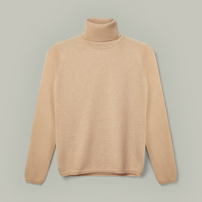 H&H - Harrow ladies Cashmere Roll Neck - Natural