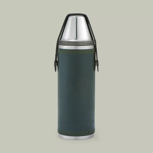 H&H <br> Leather Covered Hunter's Flask & Cups