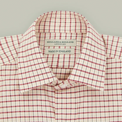H&H - Northwood Classic Brushed Cotton Shirt - Berry