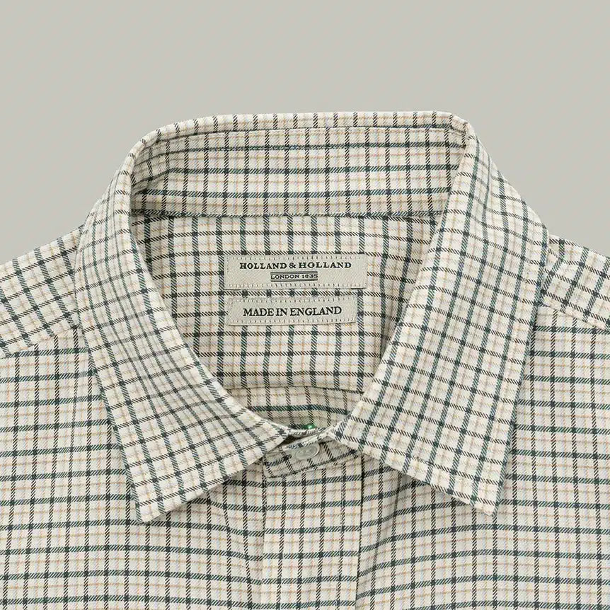 H&H - Northwood Classic Brushed Cotton Shirt - Moss