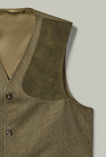 H&H - Northwood Tweed Shooting Vest - Holly