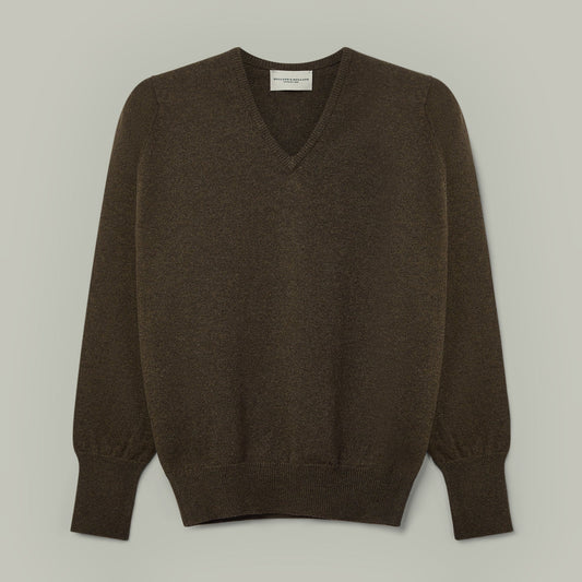 H&H - Northwood Wool V-Neck Sweater - Forest Green