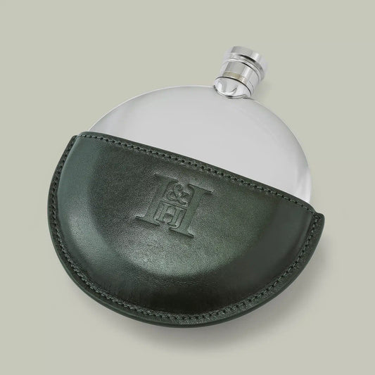 H&H <br> Round 6oz Pewter Hip Flask