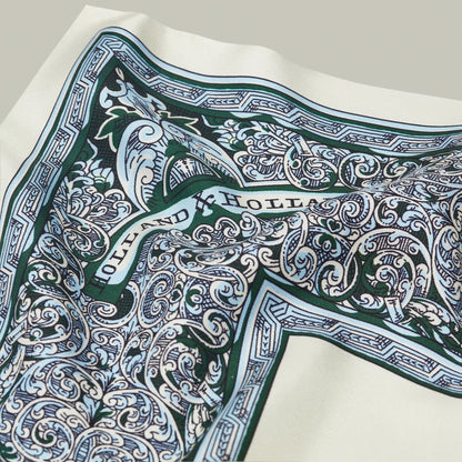 H&H - Harrow Silk Heritage Trade Label Scarf - Azure