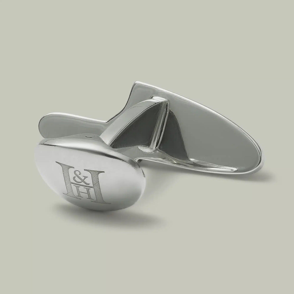 H&H <br> Silver Engraved Sidelock Cufflinks
