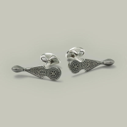 H&H <br> Silver Top Lever Cufflinks