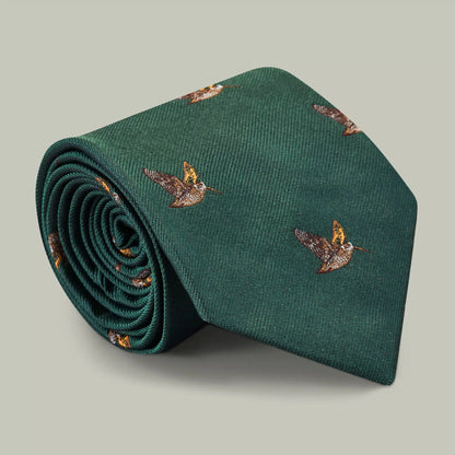H&H - Harrow Silk Tie Flying Woodcock - Holly