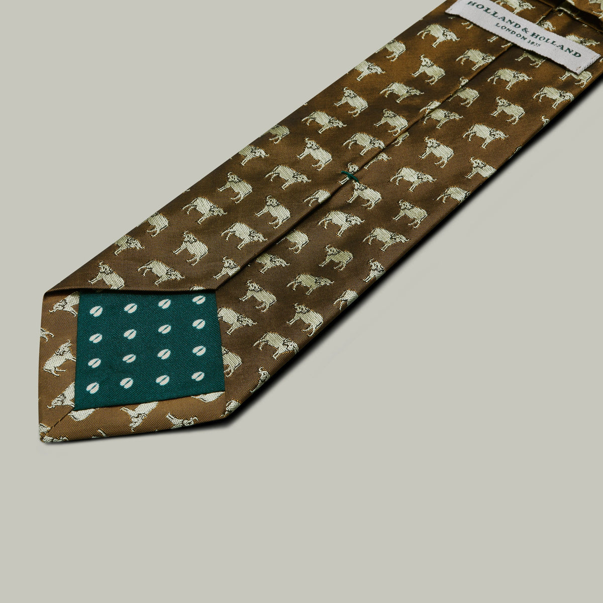 H&H - Harrow Silk Woven Tie - Buffalo - Gold