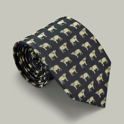 H&H - Harrow Silk Woven Tie - Buffalo - Indigo