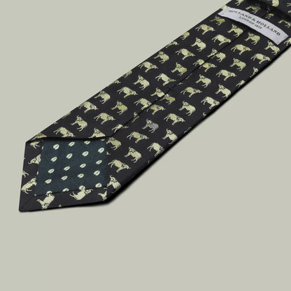H&H - Harrow Silk Woven Tie - Buffalo - Indigo