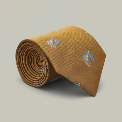 H&H - Harrow Silk Woven Tie Flying Partridge - Gold