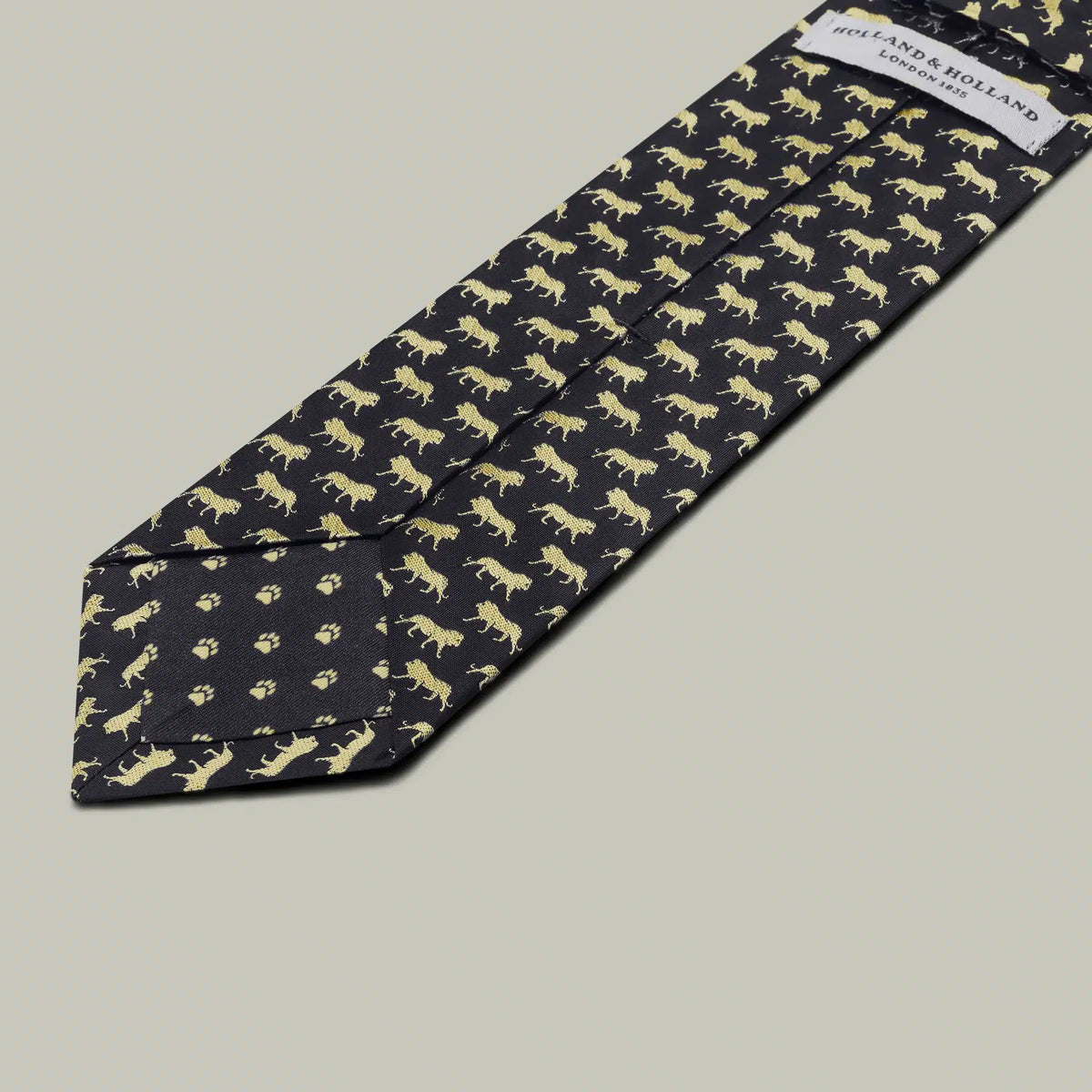 H&H - Harrow Silk Woven Tie Lion - Indigo