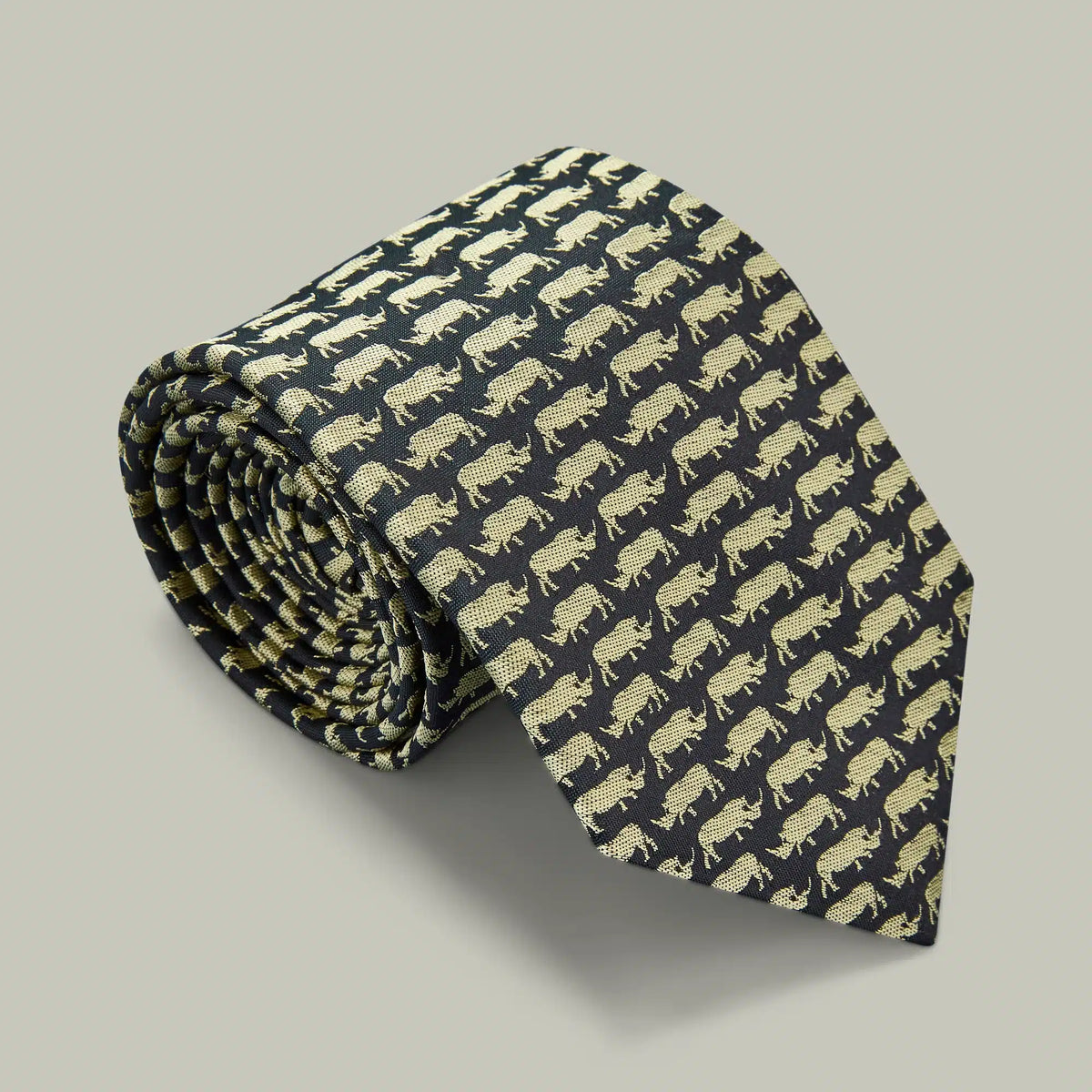 H&H - Harrow Silk Woven Tie - Rhino - Indigo