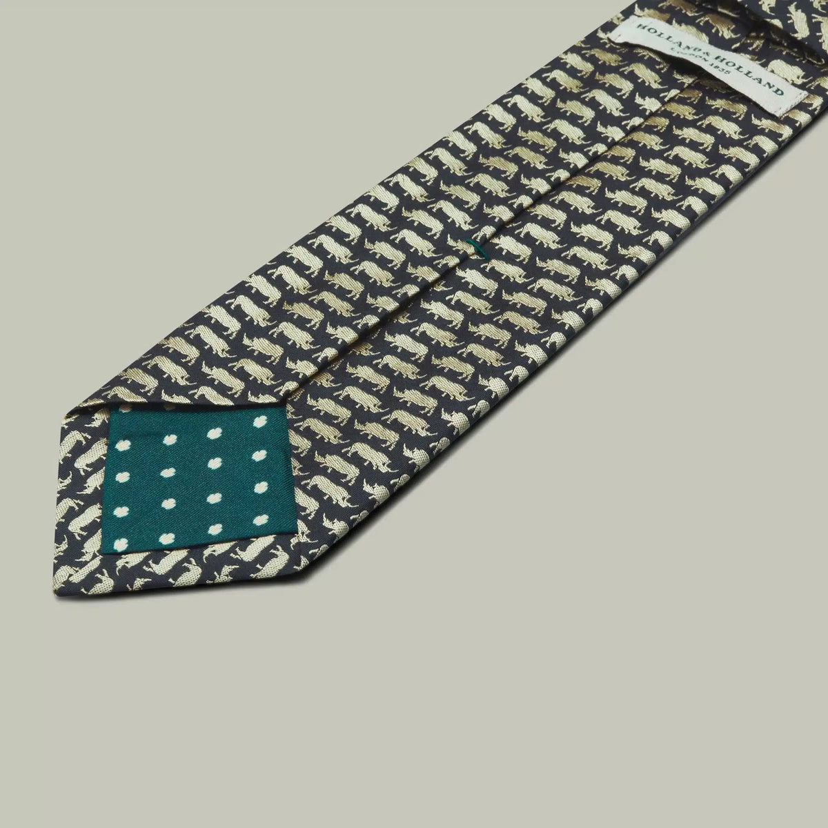 H&H - Harrow Silk Woven Tie - Rhino - Indigo
