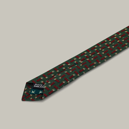 H&H - Harrow random cartridge woven silk tie - H&H Green