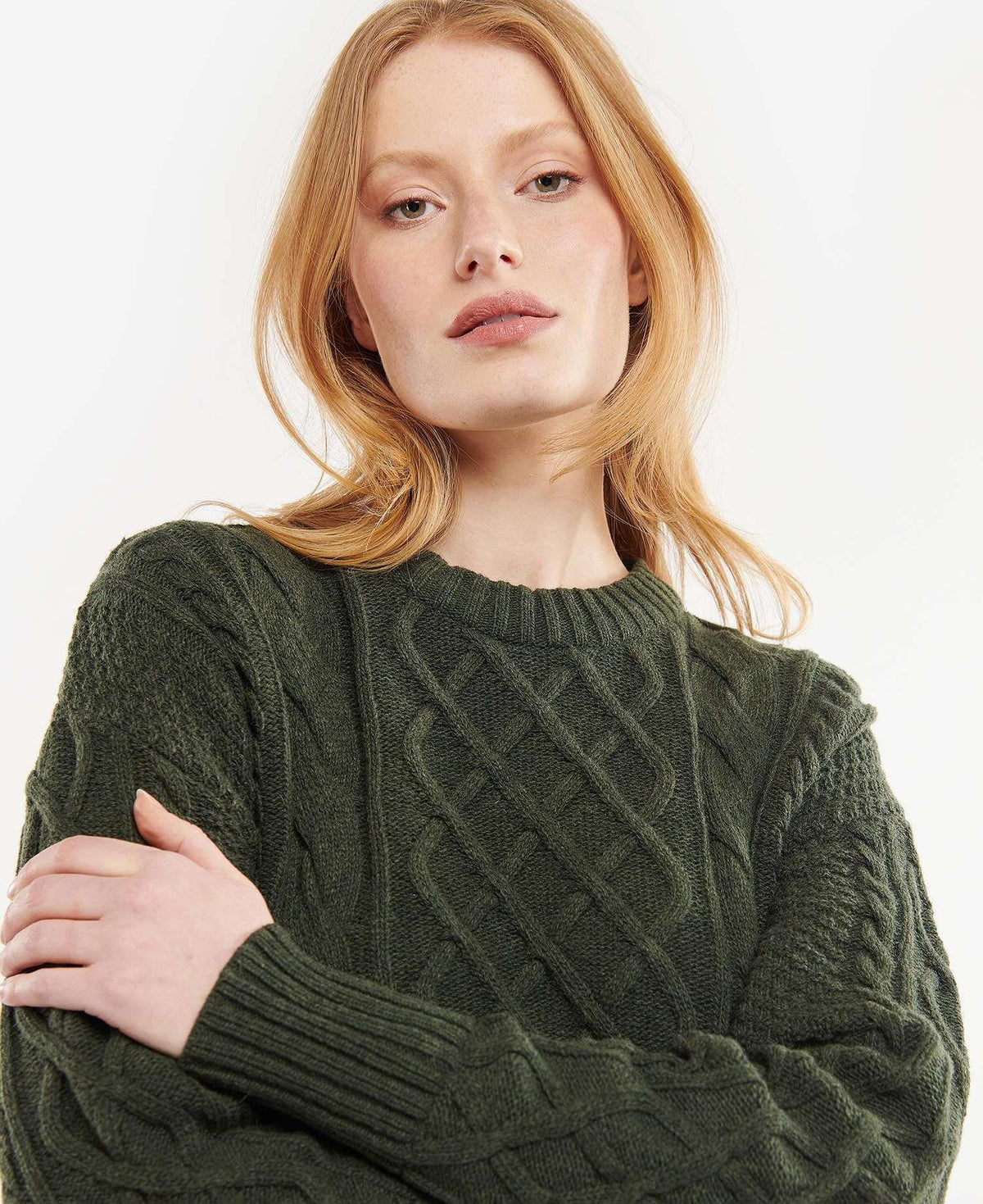 Barbour <br> Ladies Daffodil Knit Olive