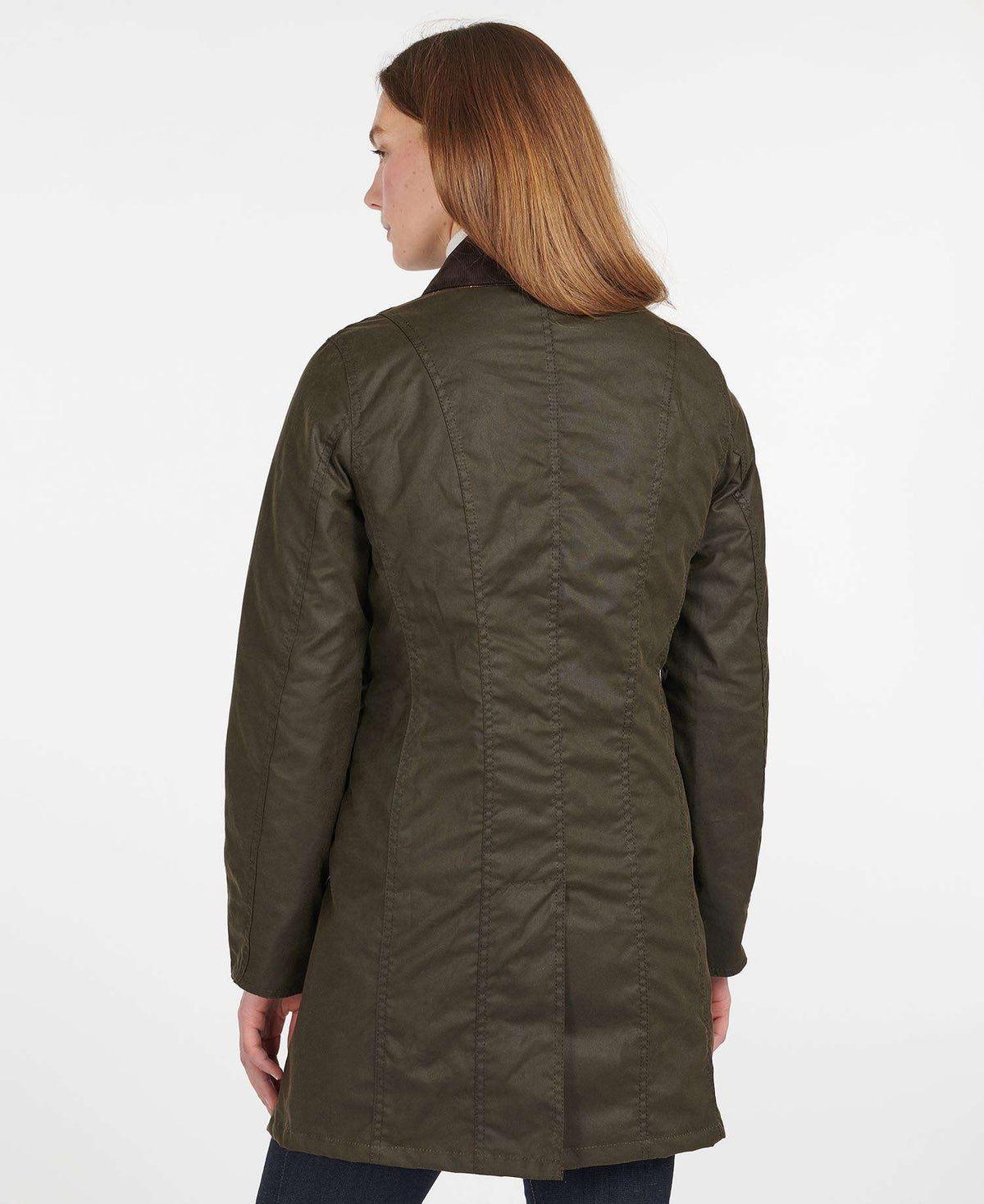 Barbour <br> Belsay Womens Wax Jacket Olive Classic Size 14