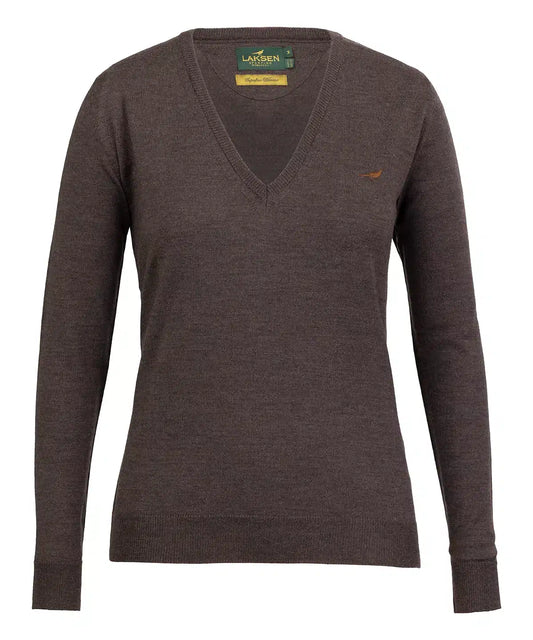 Laksen Sporting <br> Camilla V-Neck Chocolate