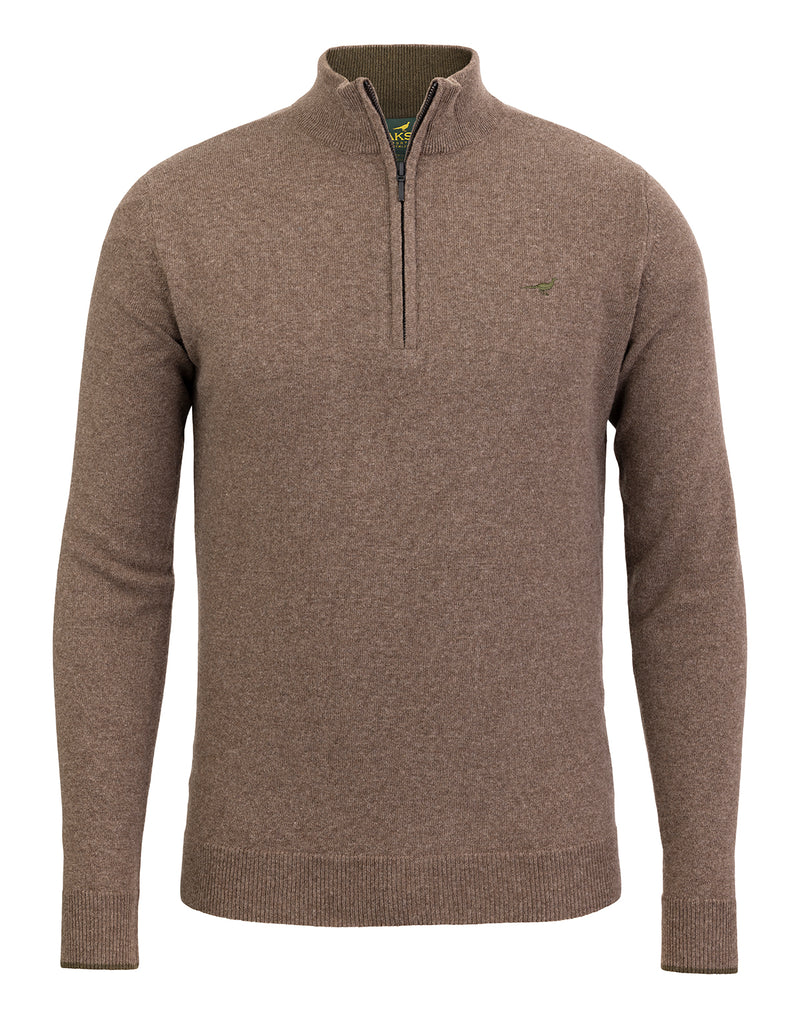 Laksen Sporting Brompton Zip Neck - Camel