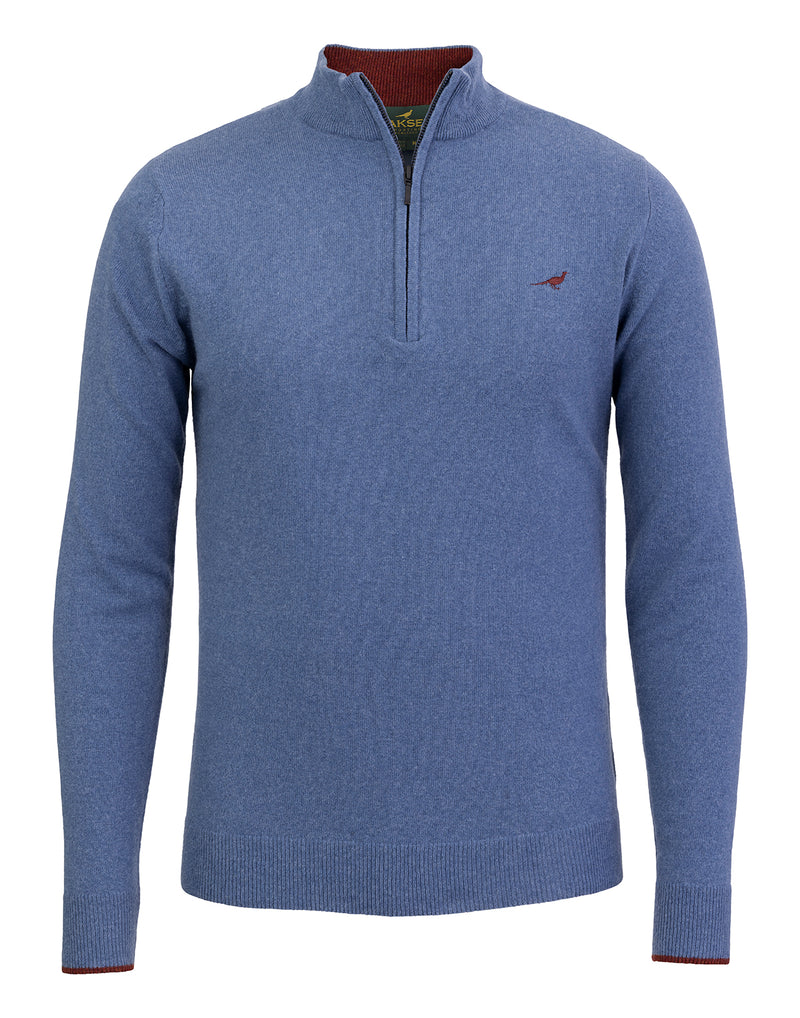 Laksen Sporting Brompton Zip Neck - Loch Blue