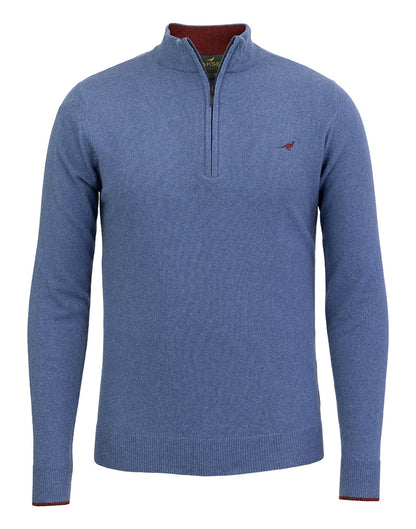 Laksen Sporting Brompton Zip Neck - Loch Blue