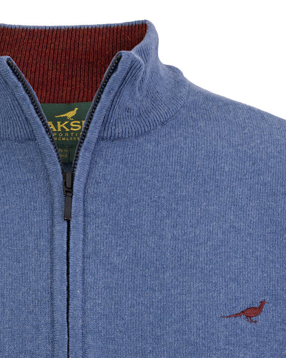 Laksen Sporting Brompton Zip Neck - Loch Blue