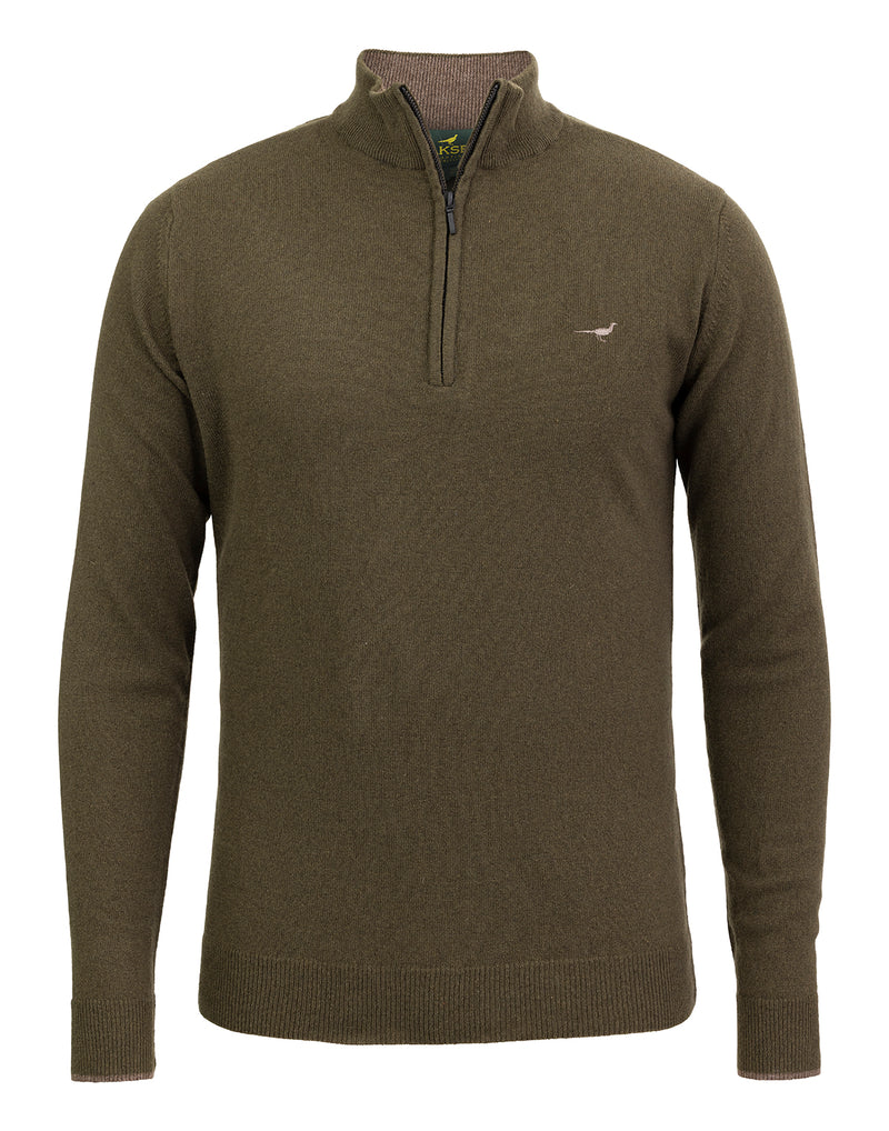 Laksen Sporting Brompton Zip Neck - Olive