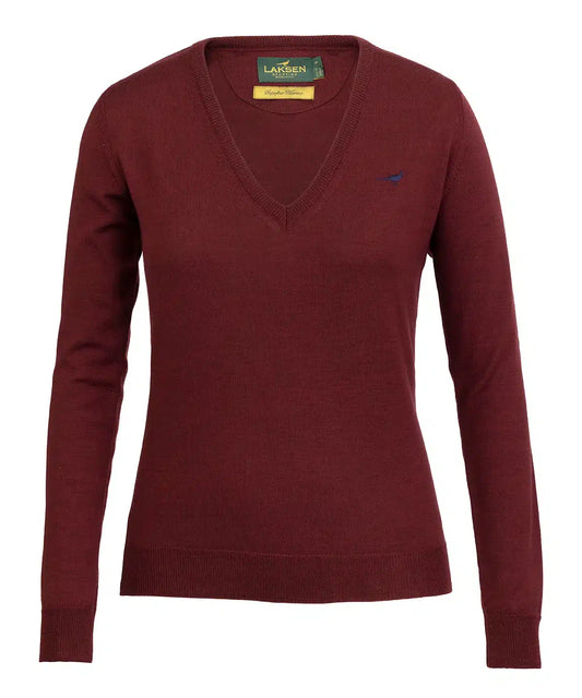 Laksen Sporting <br> Camilla V-Neck Vintage Port