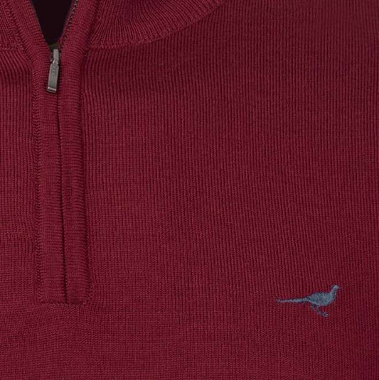 Laksen Sporting <br> Norfolk Zip-Neck Bordeaux
