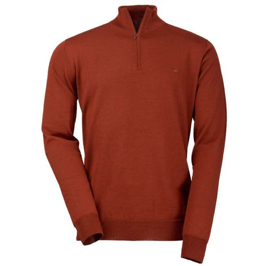 Laksen Sporting <br> Norfolk Zip-Neck Burnt Orange