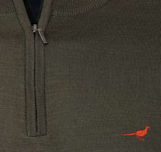 Laksen Sporting <br> Norfolk Zip-Neck Olive