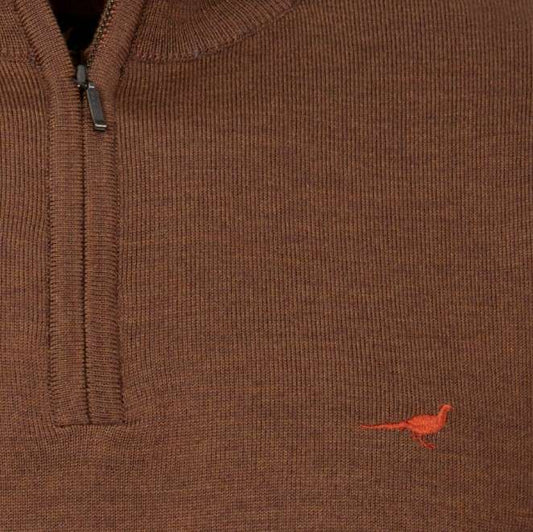 Laksen Sporting <br> Norfolk Zip-Neck Rum