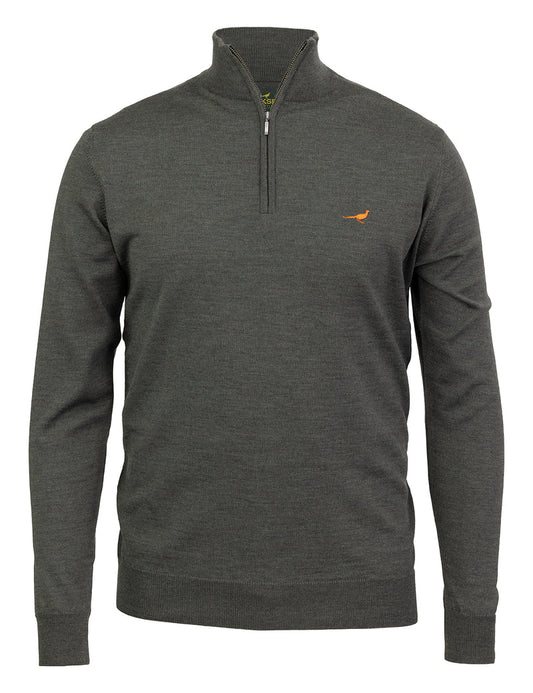 Laksen Sporting <br> Norfolk Zip-Neck Loden Green
